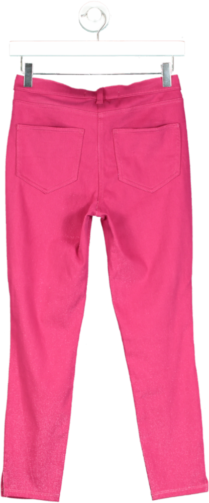 Next Pink Jersey Denim Legging Cropped UK 8 Petite