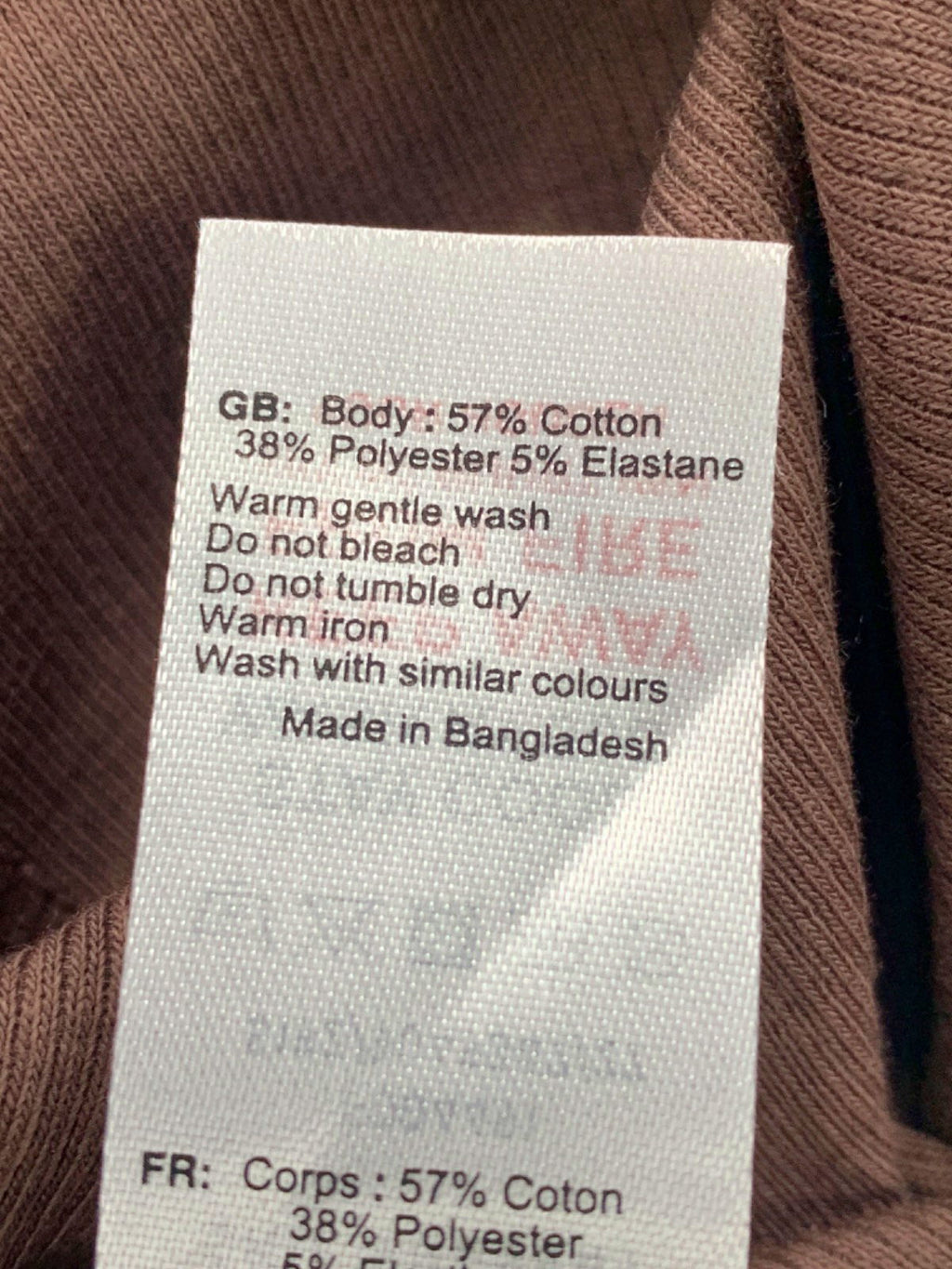 New Look Brown Long Sleeve Top UK 6