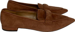 Talbots Brown Scarlet Suede Pointed Toe Loafers UK 7.5 EU 40.5