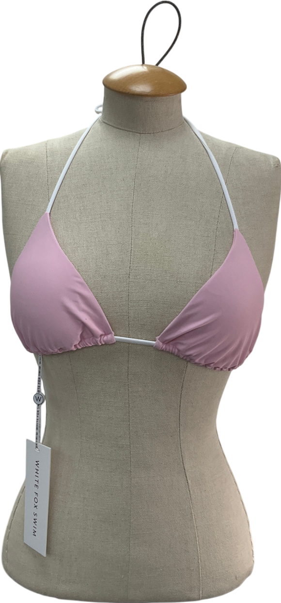 White Fox Pink Golden Hour Bikini Top UK M
