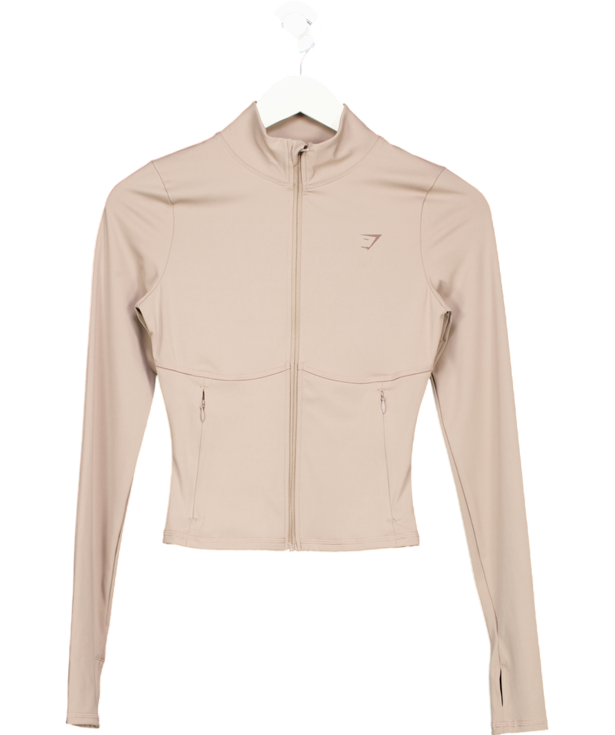 gymshark Beige Elevate Slim Fit Tracktop UK XS