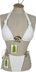 Itty Bitty Kinis White Athens Bikini Set UK S