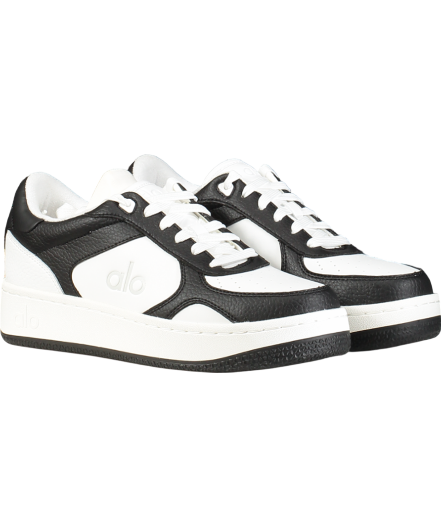 alo yoga Black / White Recovery Mode Vegan Leather Trainers UK 5 EU 38 👠