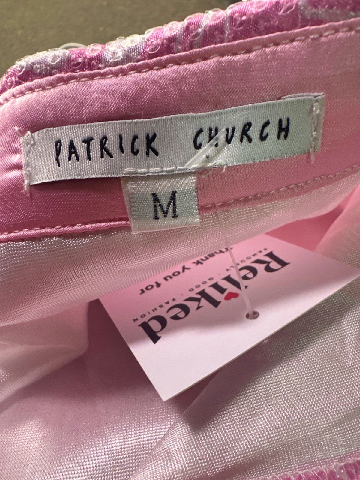 Patrick Church Pink Printed Shirt UK M