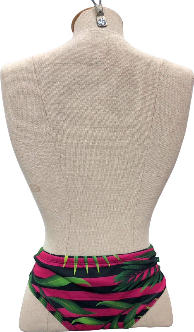 Carioca Green Pink Tropical Swim Briefs UK XS