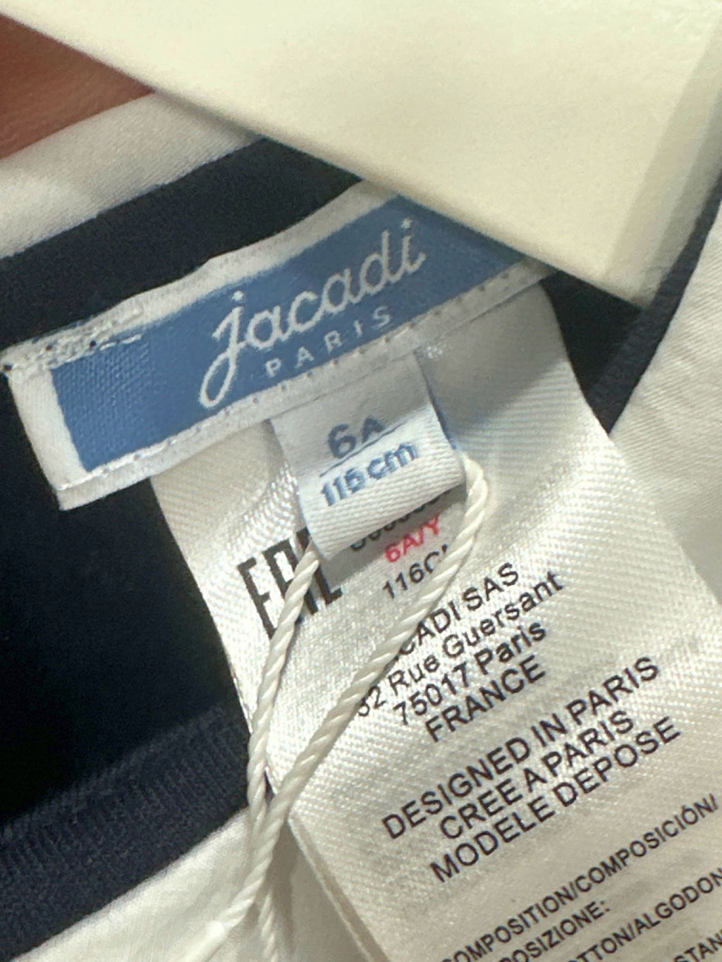 Jacadi Navy Coline Long Sleeve Dress 6 Yrs