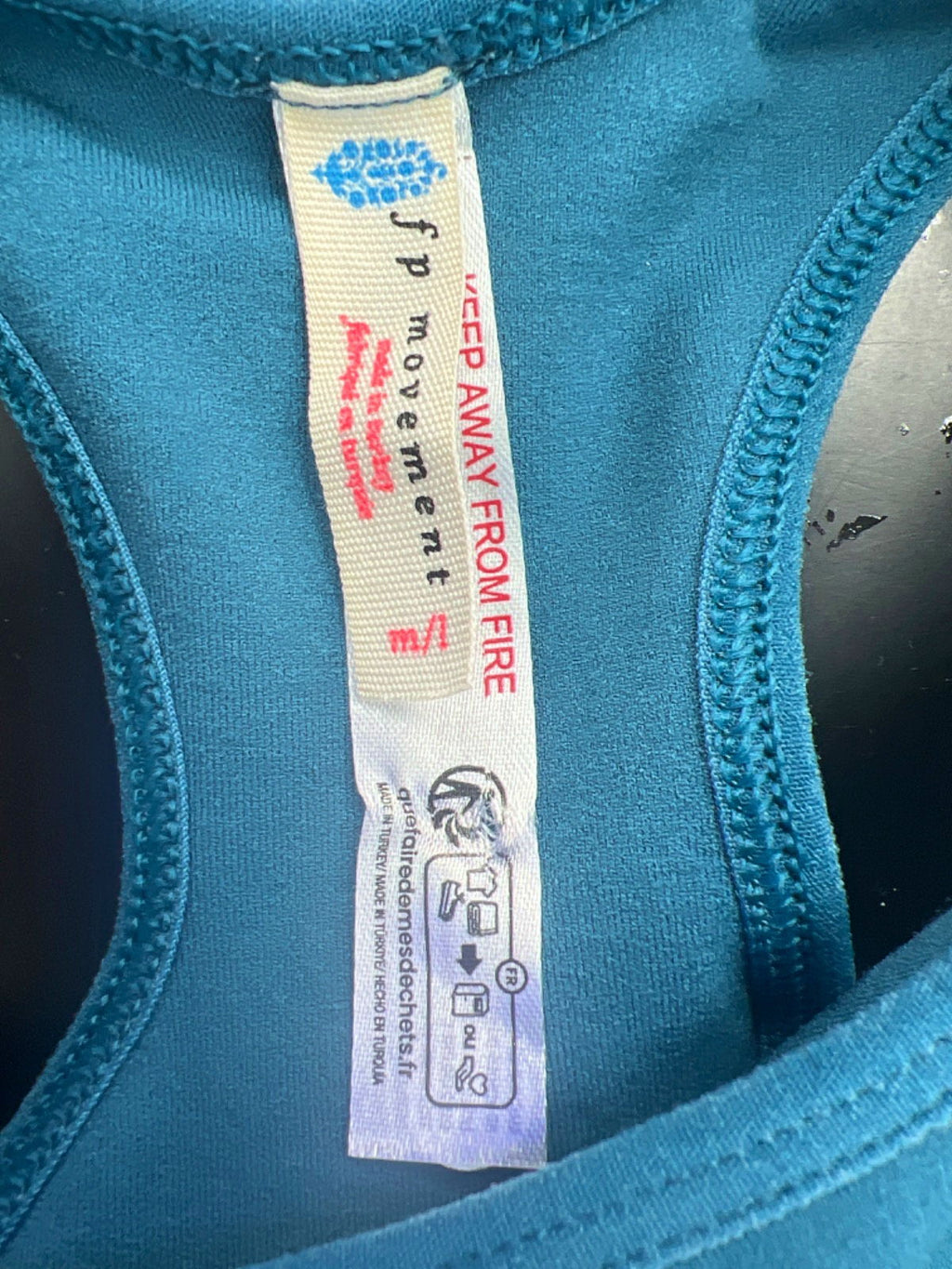 Free People Teal Sports Bra UK M/L