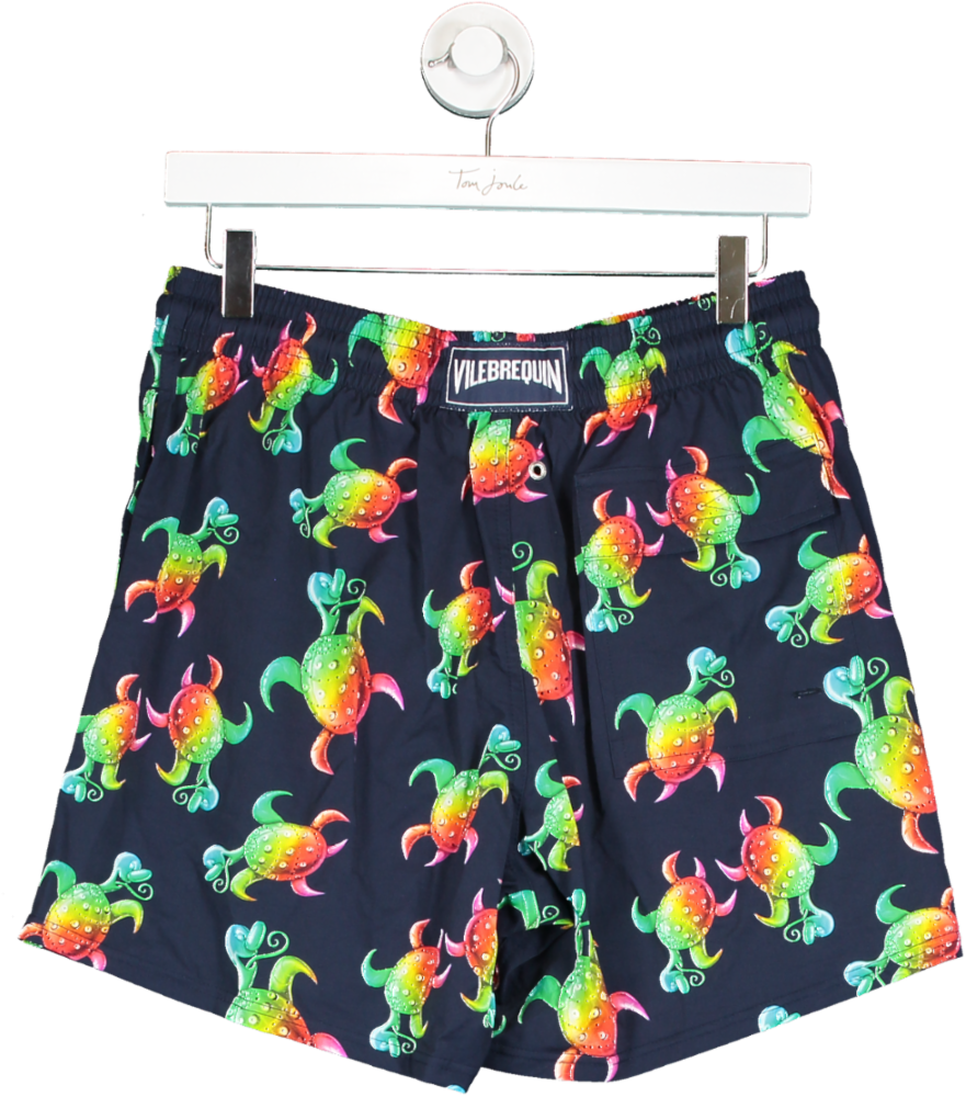 Vilebrequin X Kenny Scharf Ltd.Edition Blue Moorise Turtle Print Swim Shorts UK L