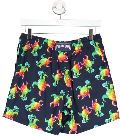 Vilebrequin X Kenny Scharf Ltd.Edition Blue Moorise Turtle Print Swim Shorts UK L