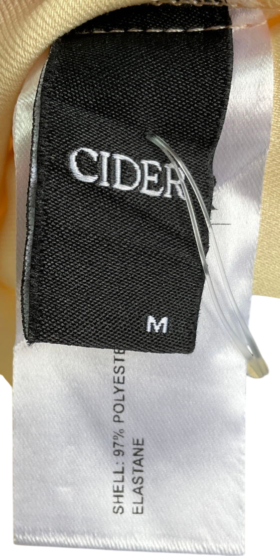 Cider Yellow Woven Boat Neck Mini Dress With Belt UK M