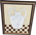 ARTFULLY WALLS Oil Pastel Vase  Bobbin Wood Framed Print By Isabelle Vandeplassche