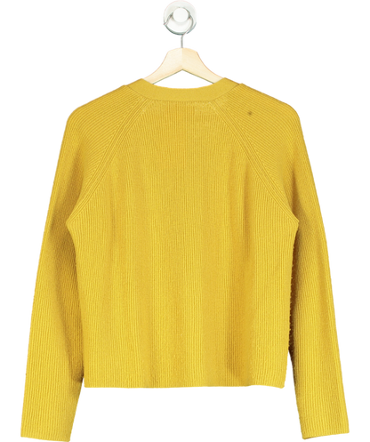 Velvet by Graham & Spencer Yellow One-button Knit Cardigan UK S