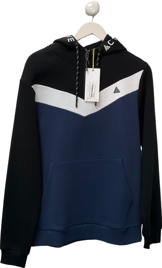 Next Blue Active Black Half Zip Hoodie UK M