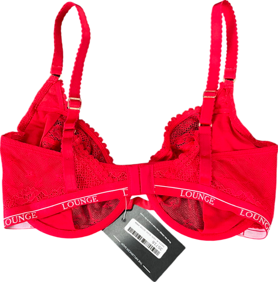 Lounge Underwear Red Liberty Balcony Bra UK 36FF
