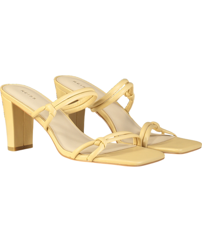 REISS Beige Emmy-block Heel Mid Sandal UK 6 EU 39 👠