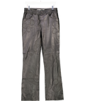 ZARA Black Ltd.edition Real Leather Embroidered Trousers UK M