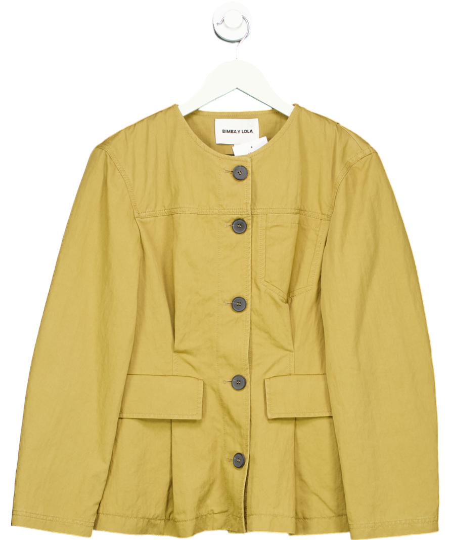 Bimba Y Lola Beige Top And Bottom Buttoned Up Jacket UK S