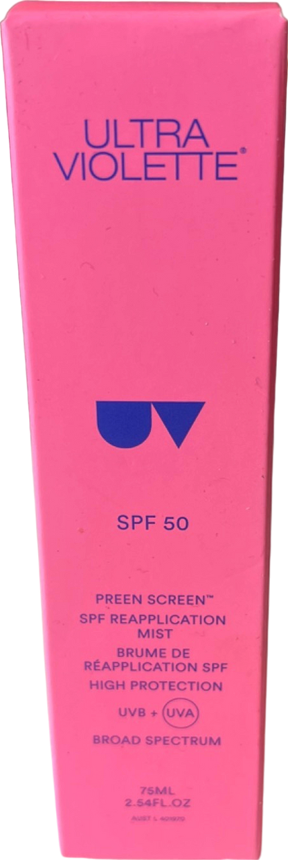 Ultra Violette Preen Screen SPF 50 Reapplication Mist 75ml