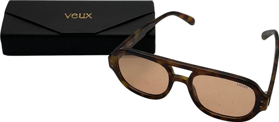 Veux Brown Barcelona Frame Sunglasses In Original Case One Size