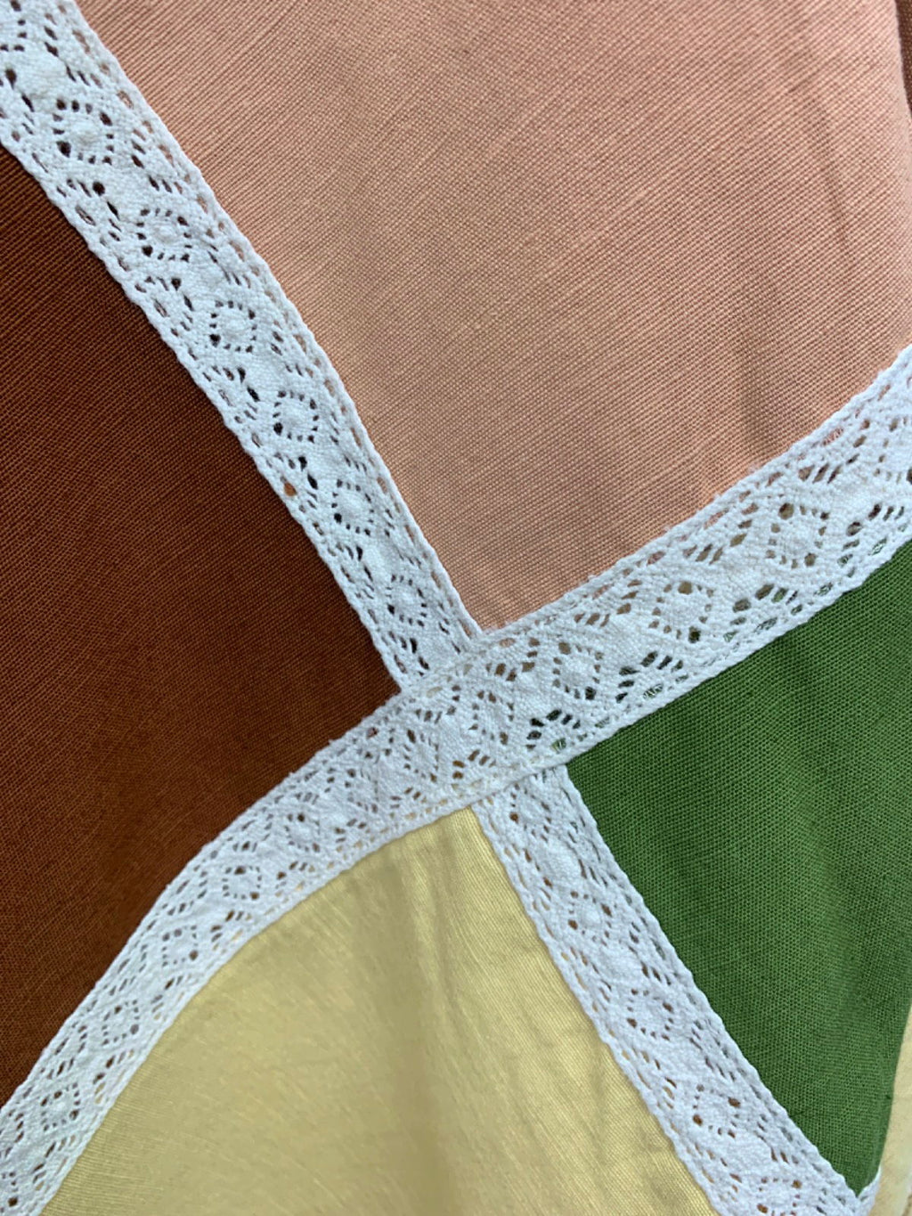 Sézane Multicolour Patchwork Shirt UK 14