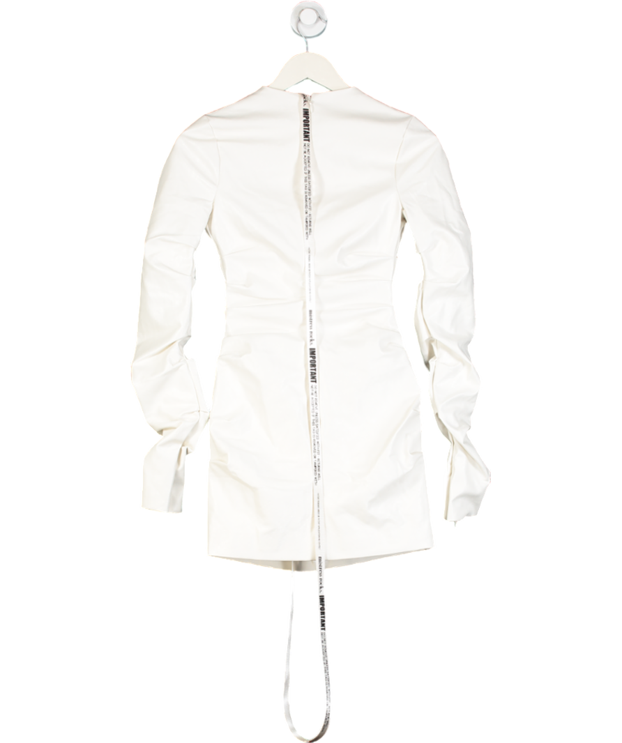 Mistress Rocks White Vegan Leather Mini Dress UK XS
