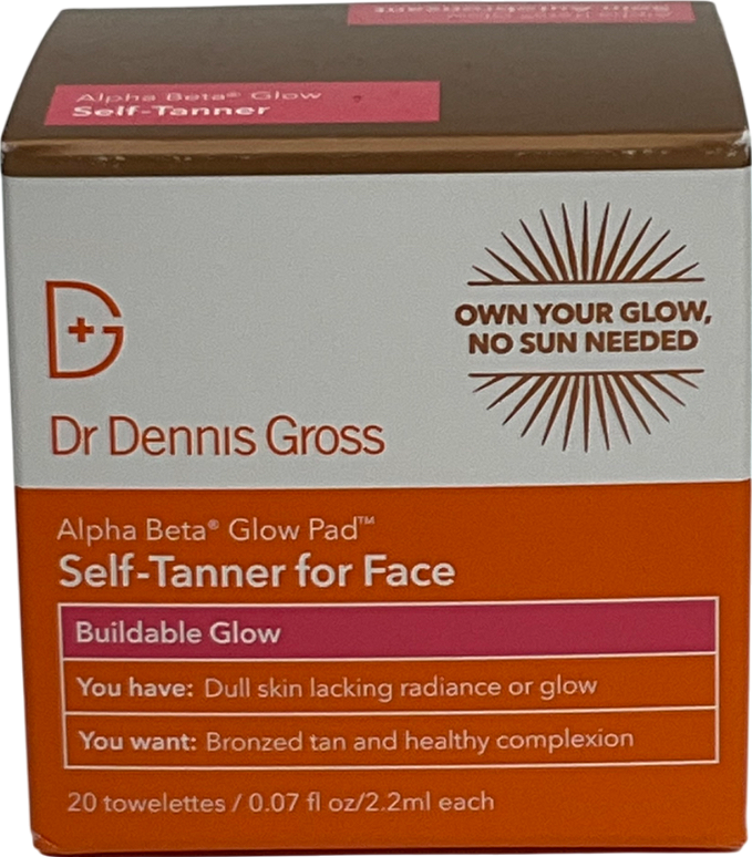 Dr Dennis Gross Alpha Beta Glow Pad Self-tanner For Face X20