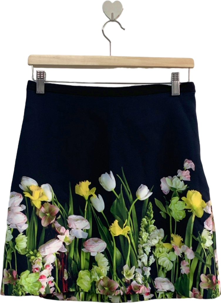 Victoria Beckham x Target Black Multicolour Floral Skirt S