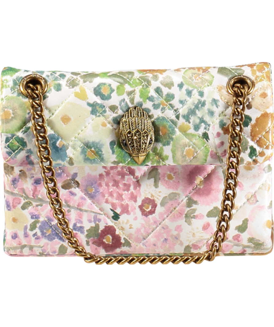 Kurt Geiger Pink Floral Couture Mini Kensington Bag