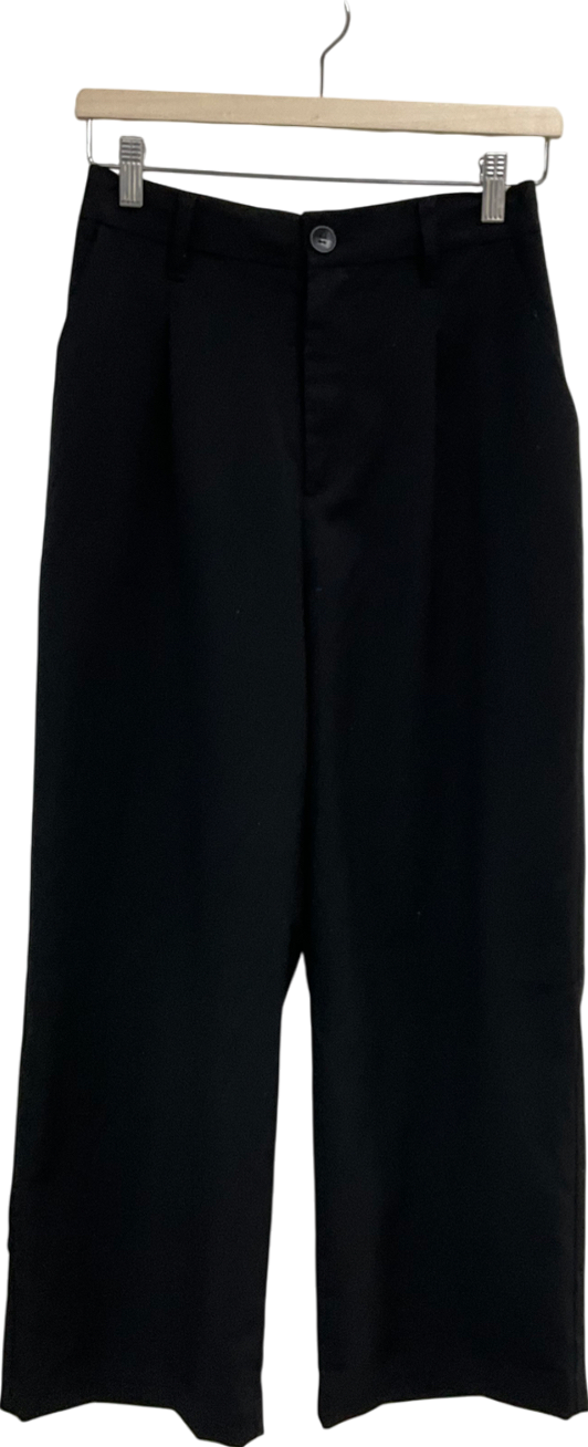 H&M Black Wide Leg Trousers UK S
