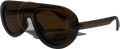 Brown Oval Sunglasses One Size