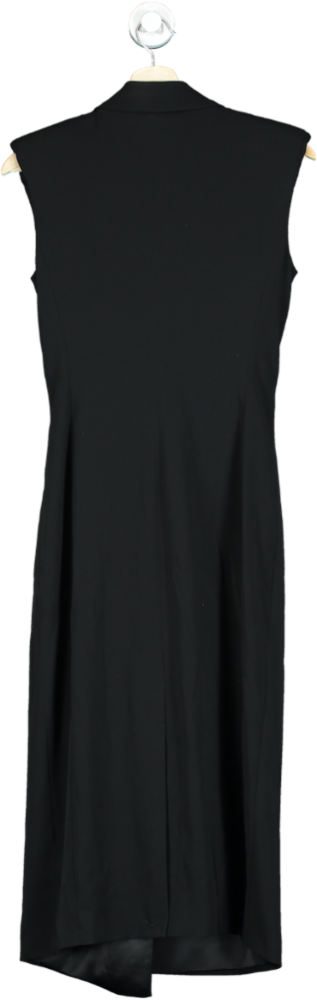 REISS Black Tux Bodycon Midi Dress UK 6