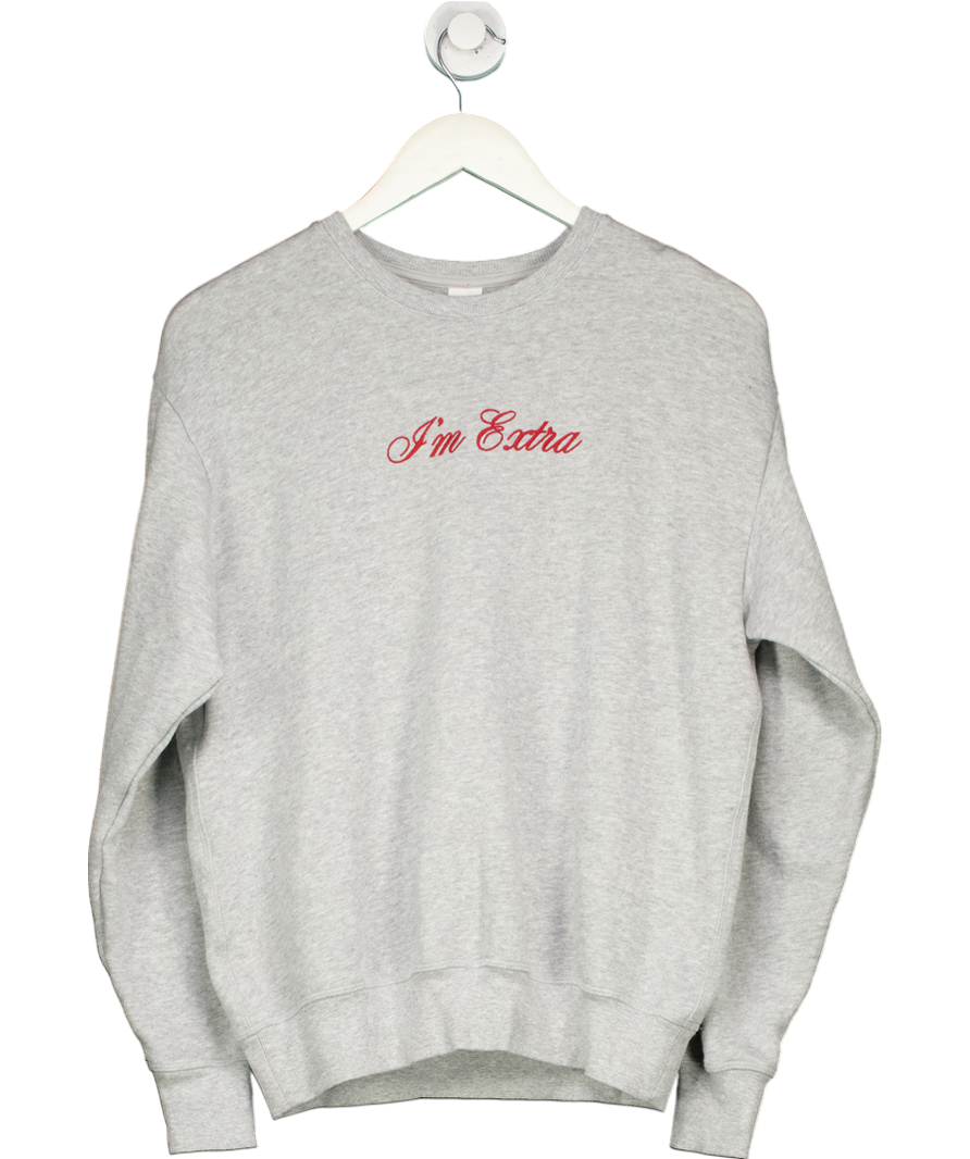 Victoria's Secret Grey "i'm Extra' Sweatshirt UK XS