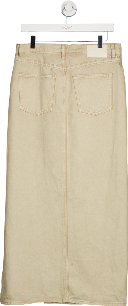 GRLFRND Beige Denim Maxi Skirt W27