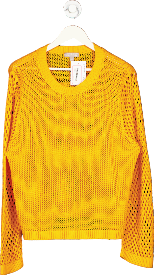 J.Crew Yellow Open Knit Jumper UK L