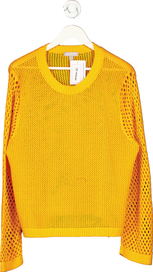 J.Crew Yellow Open Knit Jumper UK L