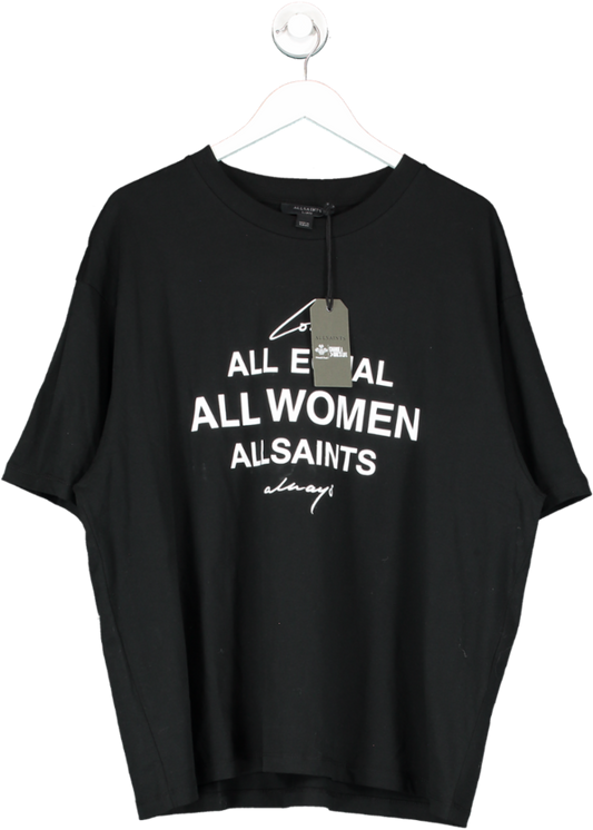 All Saints International Women's Day Carlie T-shirt Black UK L