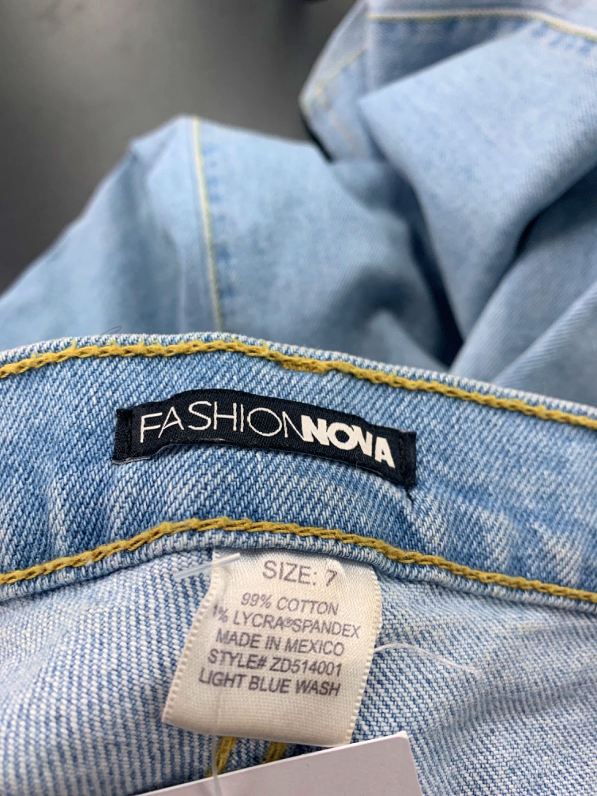 Fashion Nova Light Blue Straight Leg Jeans UK M