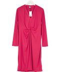 Iris & Ink Pink Knot-detail Midi Dress UK 12
