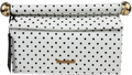 River Island White With Black Lola Dots Clutch Bag One Size