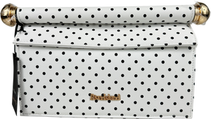 River Island White With Black Lola Dots Clutch Bag One Size