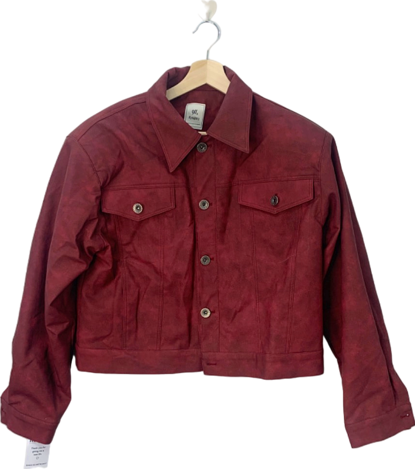 90's Product Red Faux Suede Jacket UK Size 12