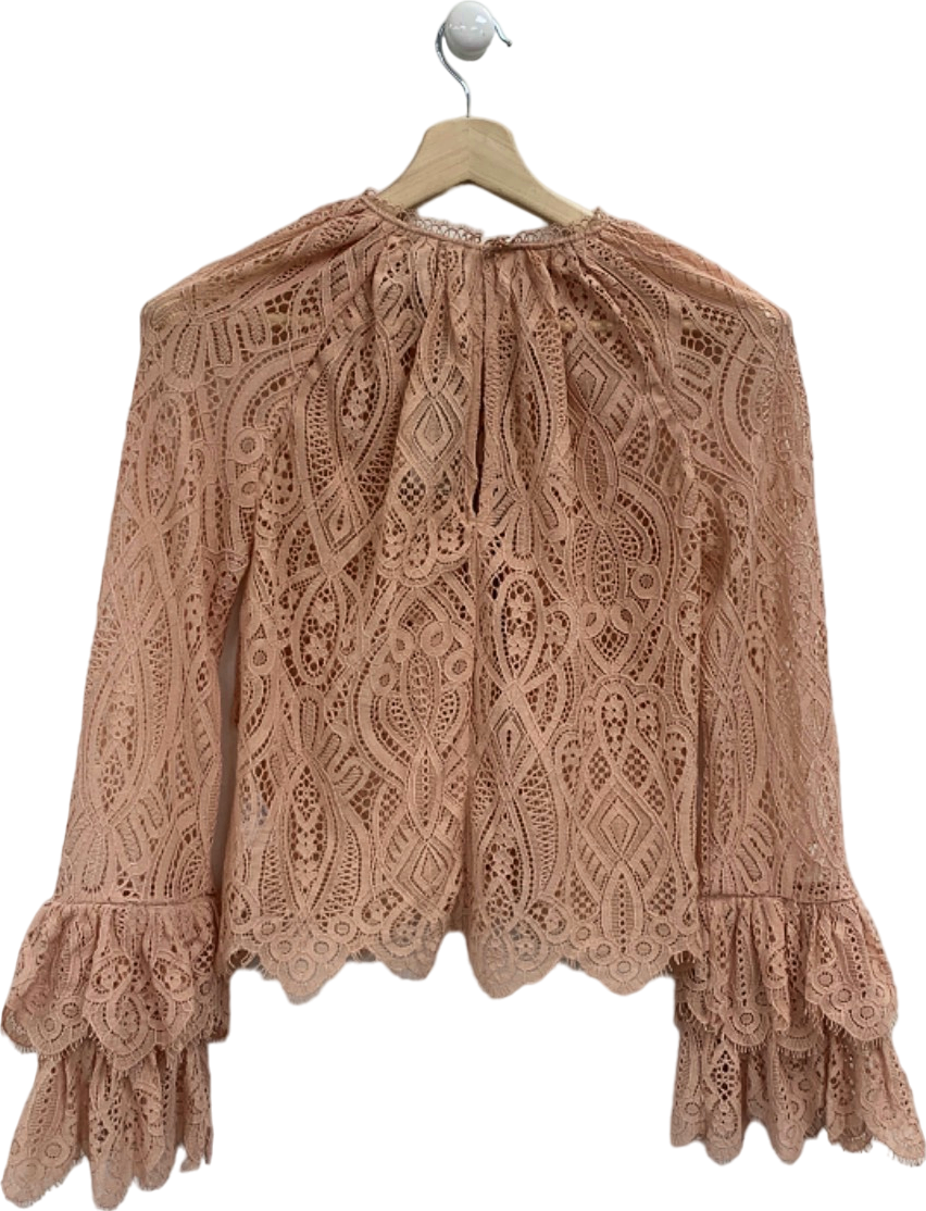 River Island Pink Lace Blouse UK 6