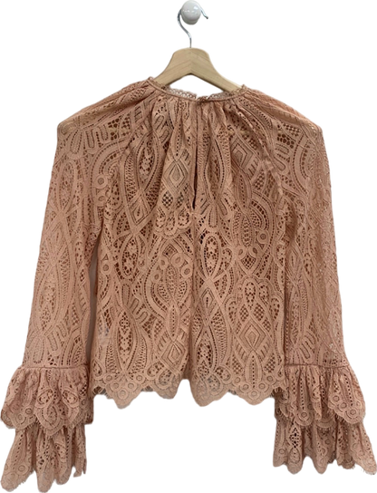 River Island Pink Lace Blouse UK 6