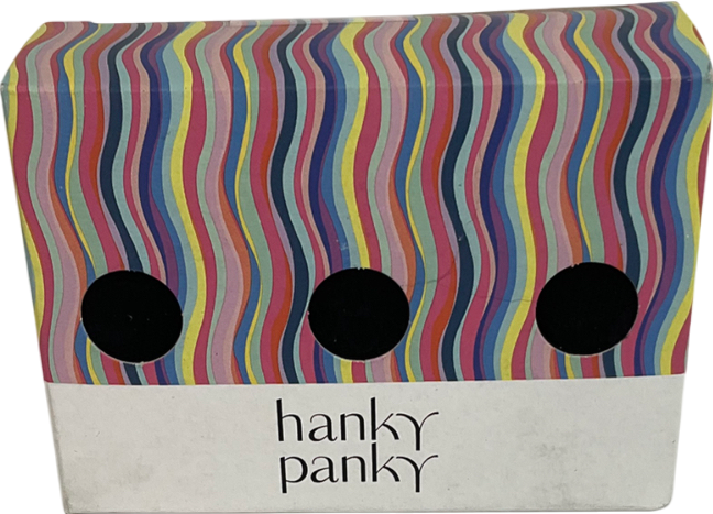 Hanky Panky Black Lace 3 Pack Originl  Rise Thong “No VPL” Knickers One Size (UK 4-14)