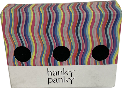 Hanky Panky Black Lace 3 Pack Originl  Rise Thong “No VPL” Knickers One Size (UK 4-14)