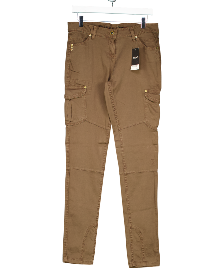 Next Green Skinny Cargo Trousers - Long Length UK 14