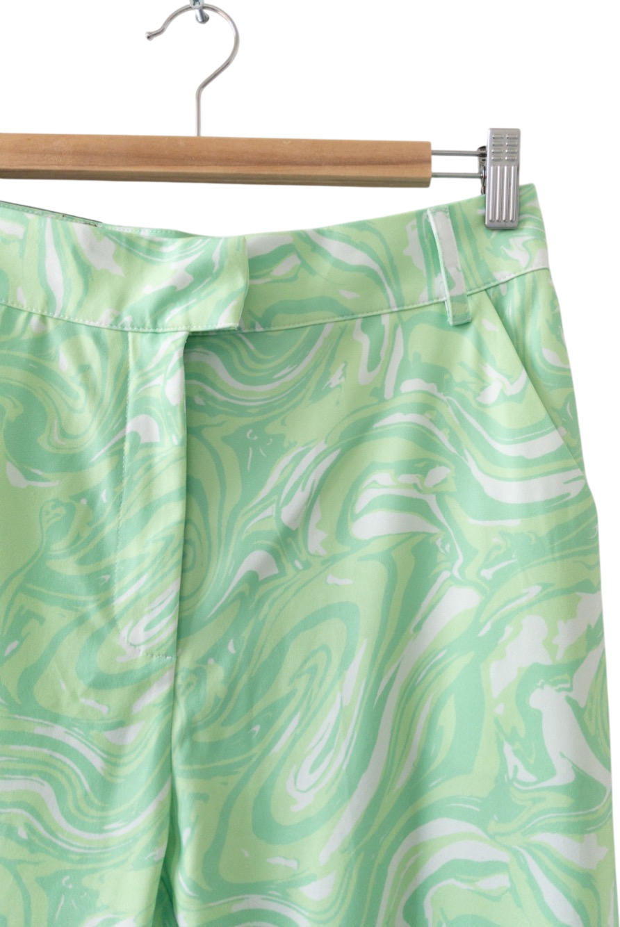 HOUSE OF SUNNY Green Paradise Party Trousers UK 10
