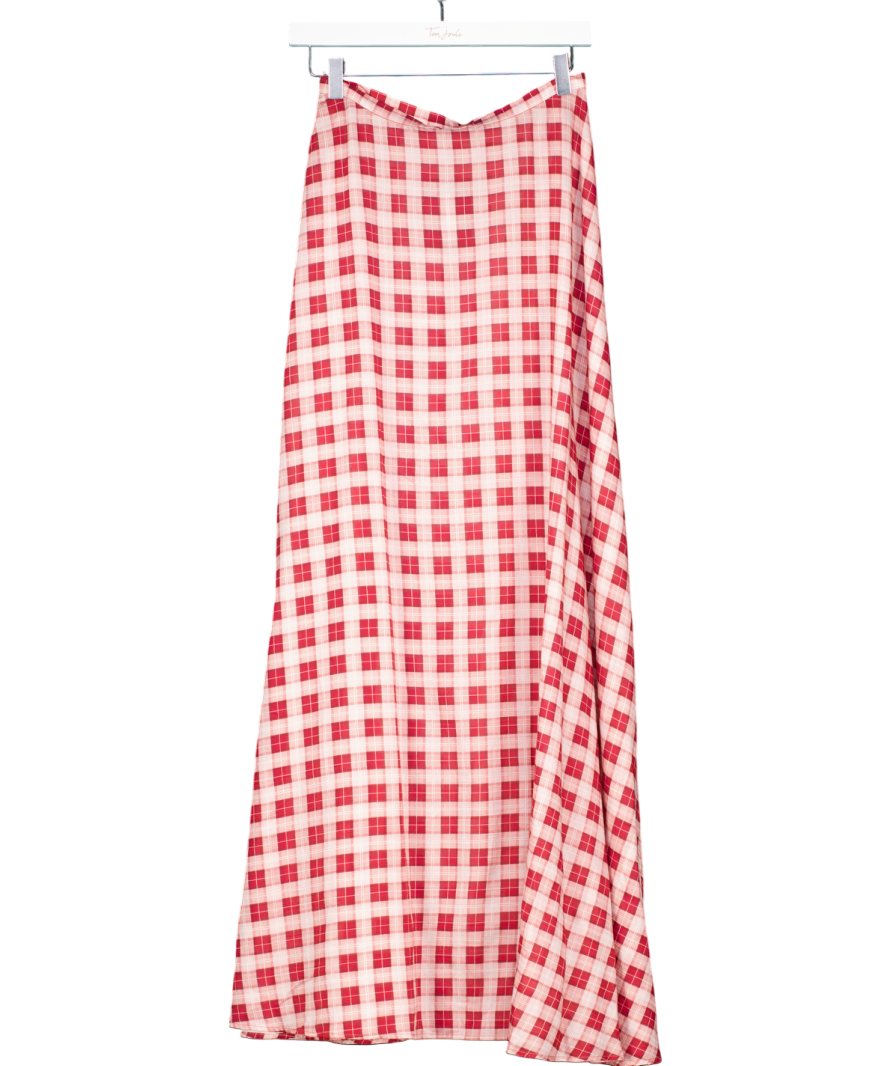 Lounge Red Sheer Maxi Skirt UK 8