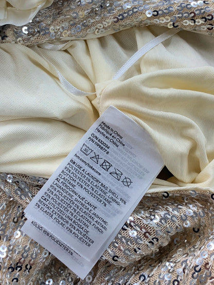 H&M Beige Sequin Bodysuit UK 8