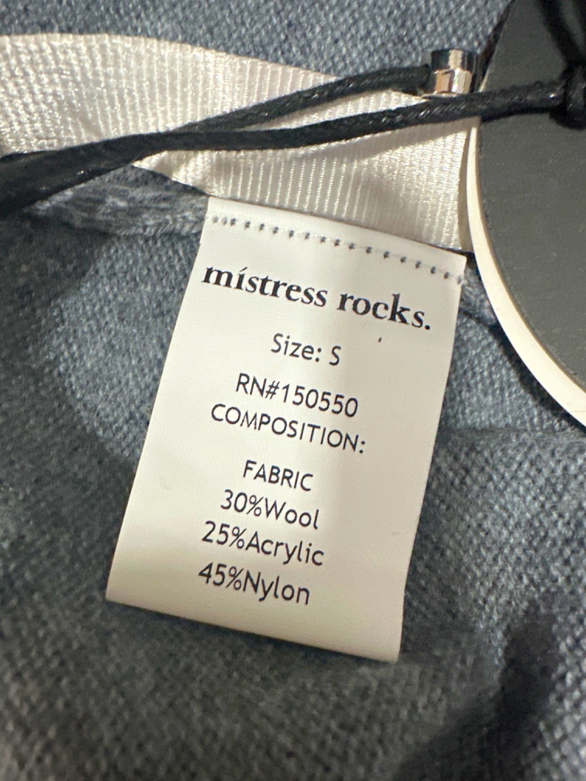 Mistress Rocks Grey Knit Shorts UK S